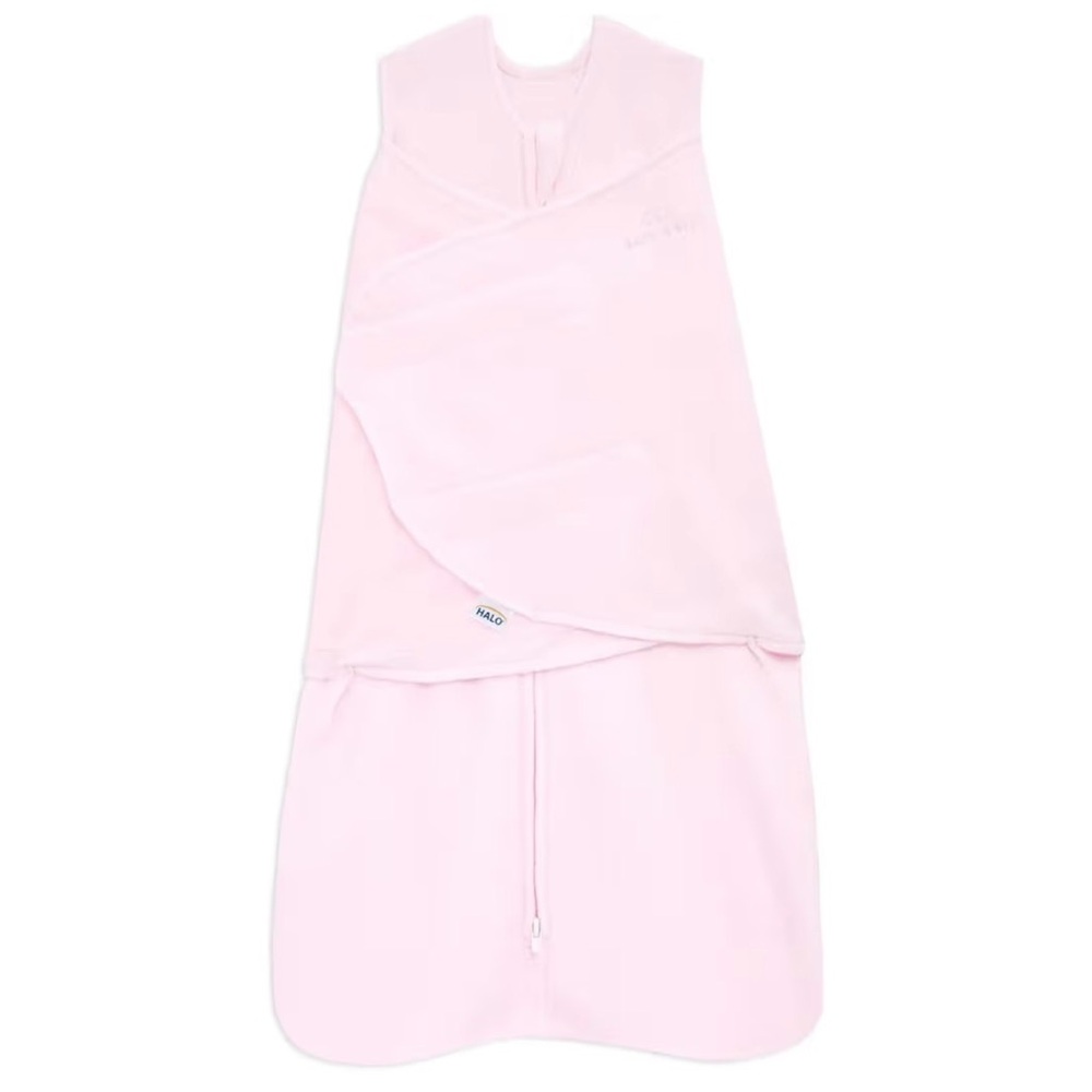 Halo Micro-Fleece Sleepsack Swaddle, 3-Way Adjustable Wearable BlanketSoft Pink,